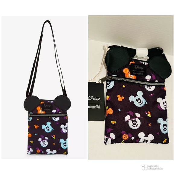 Loungefly Disney NWT Mickey & Minnie Halloween Crossbody Bag - Picture 1 of 7